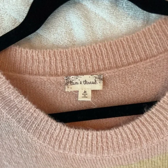 Hem & Thread Multicolor Striped Long Sleeve Sweater Dress - Picture 7 of 7